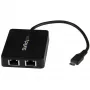 StarTech.com Adapter USB-C na dwa porty Gigabit Ethernet z portem USB (Type-A)