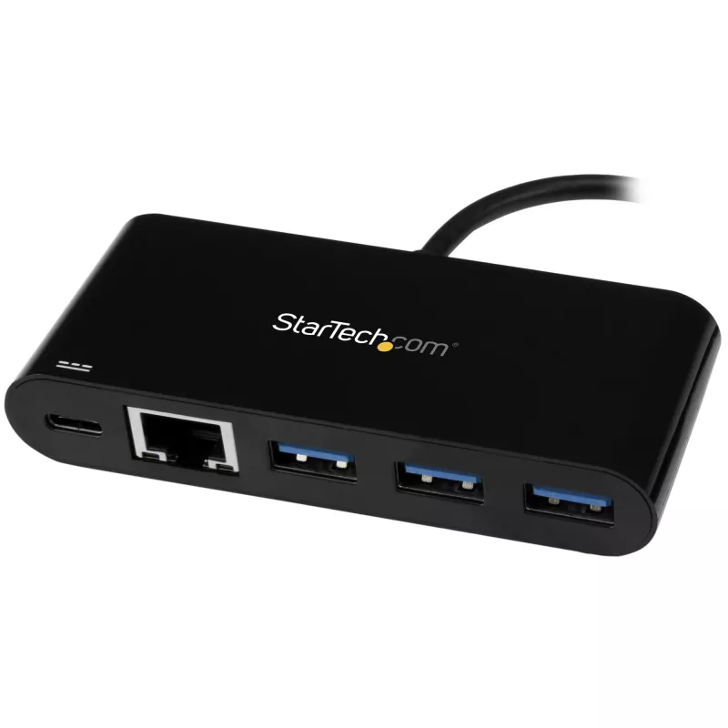 StarTech.com Adapter USB-C na Ethernet z 3-portowym hubem USB 3.0 i Power Delivery
