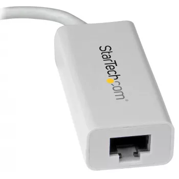 StarTech.com Adapter sieciowy USB-C na Gigabit Ethernet - Biały, przewodowy, USB Type-C, Ethernet, 5000 Mbit/s, Biały