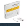 StarTech.com Adapter sieciowy USB-C na Gigabit Ethernet - Biały, przewodowy, USB Type-C, Ethernet, 5000 Mbit/s, Biały