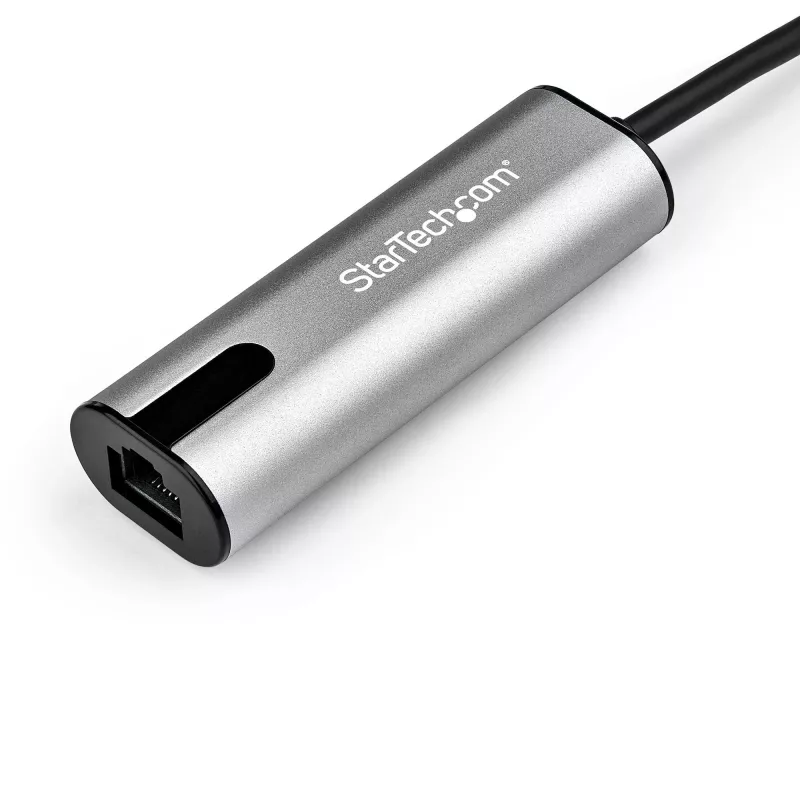StarTech.com 2.5GbE USB C do Ethernet Adapter NBASE-T NIC - USB 3.0 Typ C 2.5/1 Gigabit/100 Mb/s Wieloprędkościowa Karta Sieciowa/ USB 3.1 Laptop do RJ45/LAN Thunderbolt 3 Kompatybilny/MacBook Pro Surface