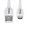 StarTech.com Kabel ładujący USB-A do USB-C 2 m (6,6 stopy), ładowanie i synchronizacja, 3 A, USB 2.0, osłona TPE - biały przewód ładujący USB