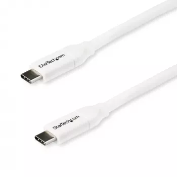 StarTech.com USB-C do USB-C Przewód z 5A PD - M/M - Biały - 2 m (6 stóp) - USB 2.0 - Certyfikowany USB-IF