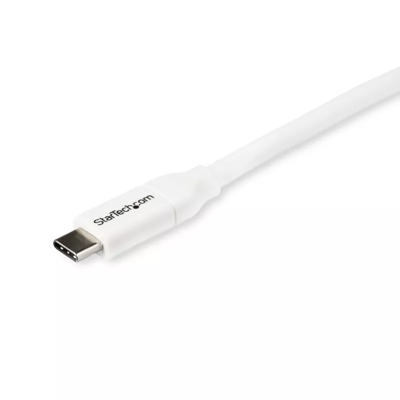 StarTech.com USB-C do USB-C Przewód z 5A PD - M/M - Biały - 2 m (6 stóp) - USB 2.0 - Certyfikowany USB-IF