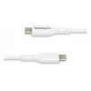 StarTech.com 1m (3.3ft) Biały Kabel Ładujący USB-C, Kabel USB C, Przewód Ładowarki USB 2.0 Type-C do Laptopa, 60W 3A Power Delivery, Płaszcz TPE, Kabel do Transferu Danych USB-C, M/M