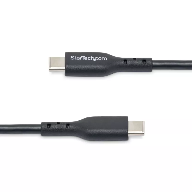 StarTech.com 2m (6ft) Kabel ładujący USB C, kabel USB-C, przewód ładujący do laptopa USB 2.0 Type-C, 60W 3A Power Delivery, osłona TPE, kabel do przesyłu danych USB-C, M/M