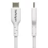 StarTech.com 2m (6.6ft) Biały Kabel Ładujący USB-C, Kabel USB C, Przewód Ładowania Laptopa USB 2.0 Type-C, Power Delivery 60W 3A, Powłoka TPE, Kabel Transferu Danych USB-C, M/M