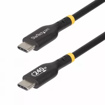 StarTech.com 1m Kabel ładujący USB-C, certyfikowany kabel USB C USB-IF, 240W PD EPR, przewód do ładowania laptopa USB 2.0 Type-C, kabel do przesyłania danych USB-C, powłoka TPE, M/M