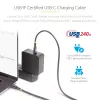 StarTech.com 2m Przewód ładujący USB-C, certyfikowany przez USB-IF kabel USB C, 240W PD EPR, USB 2.0 Type-C Przewód ładujący do laptopa, Kabel do przesyłania danych USB-C, Osłona TPE, M/M