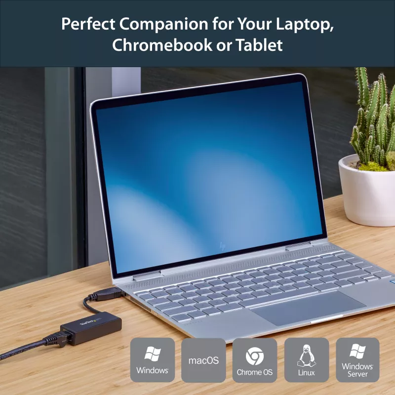 StarTech.com USB 3.0 do Gigabit Ethernet – adapter sieciowy, 10/100/1000 Mb/s, USB na RJ45, adapter USB 3.0 do LAN, adapter Ethernet USB 3.0 (GbE), zgodny z TAA