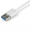 StarTech.com Adapter sieciowy USB 3.0 do Gigabit Ethernet - Srebrny, Przewodowy, USB, Ethernet, 2000 Mbit/s, Srebrny