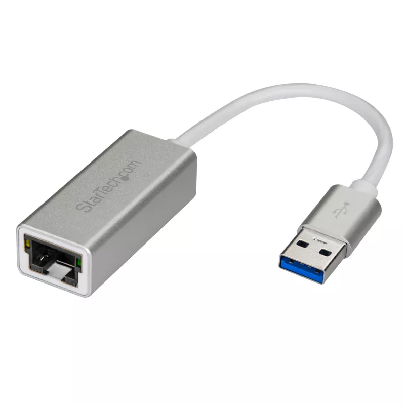 StarTech.com Adapter sieciowy USB 3.0 do Gigabit Ethernet - Srebrny, Przewodowy, USB, Ethernet, 2000 Mbit/s, Srebrny