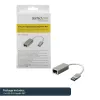 StarTech.com Adapter sieciowy USB 3.0 do Gigabit Ethernet - Srebrny, Przewodowy, USB, Ethernet, 2000 Mbit/s, Srebrny