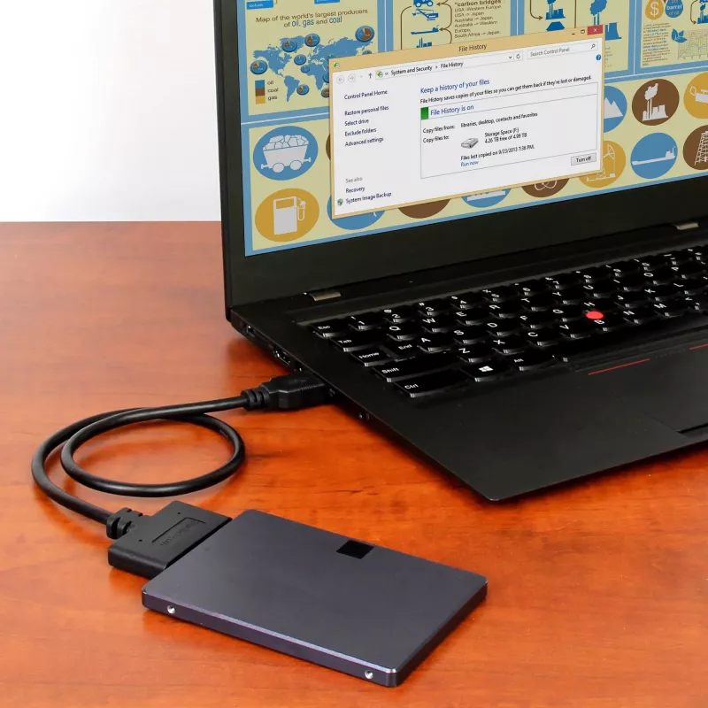 StarTech.com Adapter kablowy USB 3.1 do 2,5-calowego dysku twardego SATA – USB 3.1 Gen 2 10 Gb/s z UASP, zewnętrzny konwerter pamięci HDD/SSD