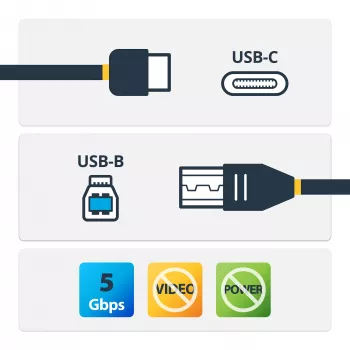 Kabel StarTech.com USB-C na USB-B - M/M - 2 m (6 stóp) - USB 3.0