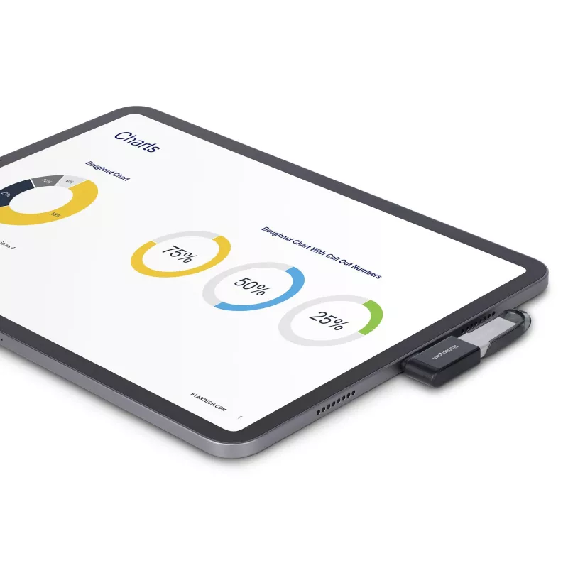 Przejściówka kątowa USB-C na USB-A StarTech.com, USB 5 Gb/s, kompaktowa przejściówka męski USB-C na żeński USB-A, obudowa metalowa, M/Ż