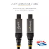StarTech.com Kabel USB C o długości 3 stóp (1 m) 10 Gb/s - certyfikat USB-IF - kabel USB 3.1 typu C - ładowanie Power Delivery 100 W (5 A), tryb alternatywny DP - przewód USB C do C - ładowanie i synchronizacja