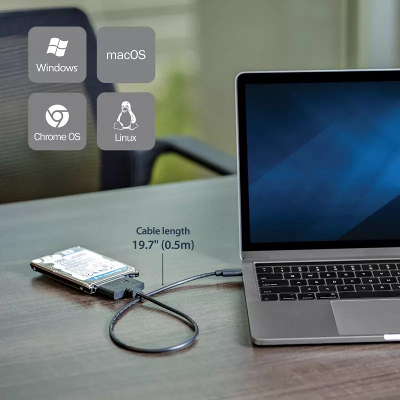 adapter kablowya StarTech.com USB 3.1 (10 Gb/s) do dysków SATA 2,5 inch - USB-C