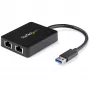 StarTech.com USB 3.0 do adaptera sieciowego Ethernet z dwoma portami gigabitowymi z portem USB