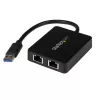 StarTech.com USB 3.0 do adaptera sieciowego Ethernet z dwoma portami gigabitowymi z portem USB