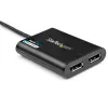 StarTech.com Adapter USB 3.0 na dwa DisplayPort – 4K 60Hz, 3.2 Gen 1 (3.1 Gen 1), USB Type-A, wyjście DisplayPort, 4096 x 2160 pikseli