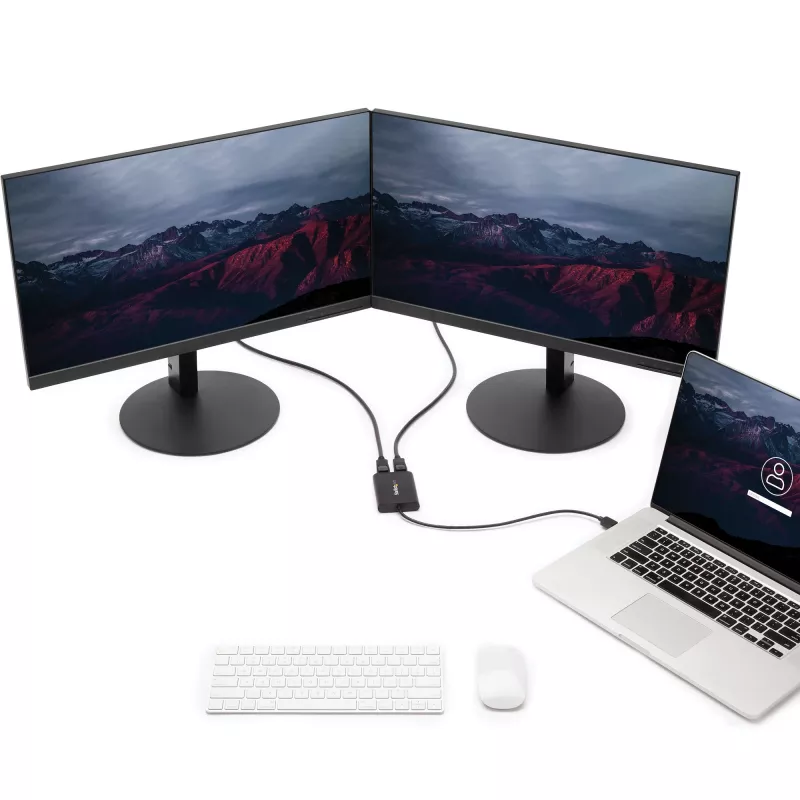 StarTech.com Adapter USB 3.0 na dwa DisplayPort – 4K 60Hz, 3.2 Gen 1 (3.1 Gen 1), USB Type-A, wyjście DisplayPort, 4096 x 2160 pikseli