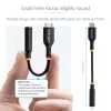 StarTech.com 5in (12,7 cm) Adapter audio USB-C na 3,5 mm TRRS do słuchawek/zestawu słuchawkowego, klucz sprzętowy USB Type-C Aux, 32-bitowy DAC, obsługa USB-C/Thunderbolt, laptop/telefon/tablet