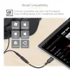 StarTech.com 5in (12,7 cm) Adapter audio USB-C na 3,5 mm TRRS do słuchawek/zestawu słuchawkowego, klucz sprzętowy USB Type-C Aux, 32-bitowy DAC, obsługa USB-C/Thunderbolt, laptop/telefon/tablet