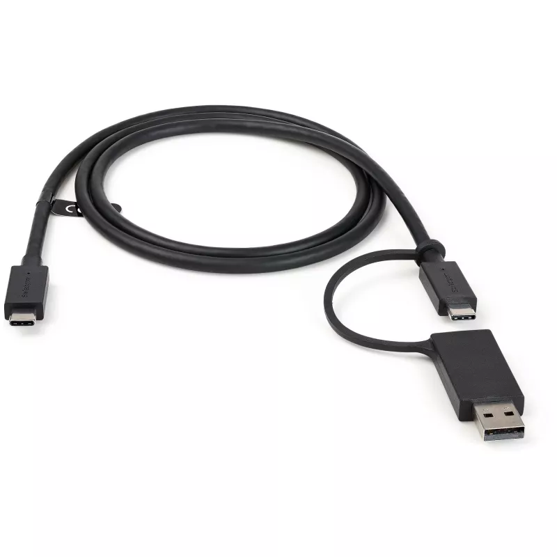 StarTech.com 0,9 m (1 m) kabel USB-C z adapterem USB-A - hybrydowy kabel 2 w 1 USB-C z USB-A - USB-C na USB-C (10 Gb/s / 100 W PD), USB-A na USB-C (5 Gb/s) - idealny do hybrydowej stacji dokującej