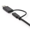 StarTech.com 0,9 m (1 m) kabel USB-C z adapterem USB-A - hybrydowy kabel 2 w 1 USB-C z USB-A - USB-C na USB-C (10 Gb/s / 100 W PD), USB-A na USB-C (5 Gb/s) - idealny do hybrydowej stacji dokującej