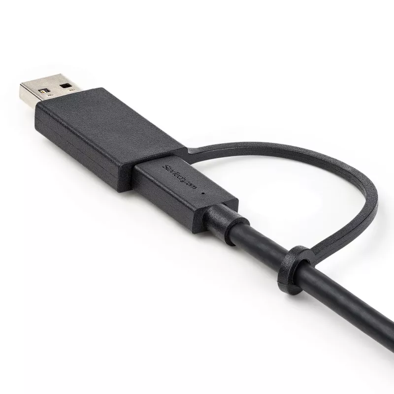 StarTech.com 0,9 m (1 m) kabel USB-C z adapterem USB-A - hybrydowy kabel 2 w 1 USB-C z USB-A - USB-C na USB-C (10 Gb/s / 100 W PD), USB-A na USB-C (5 Gb/s) - idealny do hybrydowej stacji dokującej
