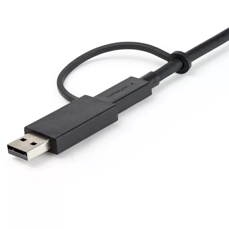 StarTech.com 0,9 m (1 m) kabel USB-C z adapterem USB-A - hybrydowy kabel 2 w 1 USB-C z USB-A - USB-C na USB-C (10 Gb/s / 100 W PD), USB-A na USB-C (5 Gb/s) - idealny do hybrydowej stacji dokującej