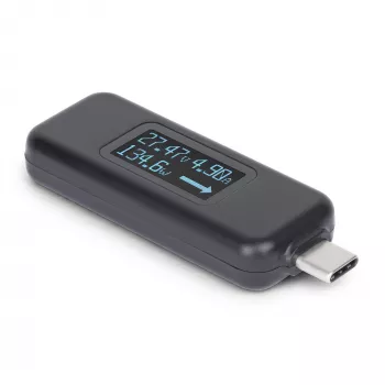 StarTech.com Tester zasilania USB-C, multimetr cyfrowy, dwukierunkowy miernik napięcia i prądu, do 240 W PD EPR, przenośny tester zasilania kabli i portów USB-C
