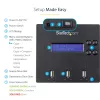StarTech.com Samodzielny duplikator i kasownik 1 na 2 USB Thumb Drive, kopiarka wielu dysków flash USB, kopiowanie systemu i plików oraz całego dysku z prędkością 1,5 GB/min, pojedyncze i 3-przebiegowe kasowanie, wyświetlacz LCD - TAA