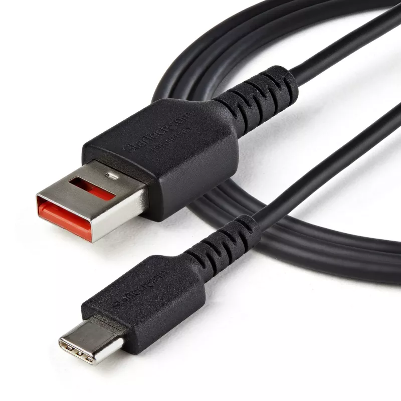 StarTech.com Kabel ładujący zabezpieczony 0,9 m (3 stopy) – USB-A na USB-C, blokada danych, tylko ładowanie – Kabel zasilający bez transmisji danych do telefonu/tabletu – adapter kablowy USB chroniący dane