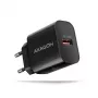 Axagon ACU-QC18 QC 3.0 1× OUTPUT ładowarka ścienna 18W, Indoor, AC, Czarna