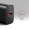 Axagon ACU-QC18 QC 3.0 1× OUTPUT ładowarka ścienna 18W, Indoor, AC, Czarna