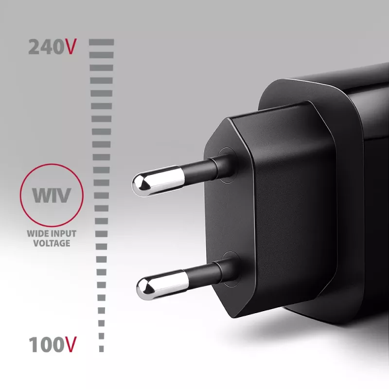 Axagon ACU-QC18 QC 3.0 1× OUTPUT ładowarka ścienna 18W, Indoor, AC, Czarna