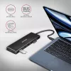 Axagon HUE-F7C 7x USB 3.2 Gen 1 ALU płaski hub micro power IN 30cm USB-C USB 3.2 Gen 1 (3.1 Gen 1) Type-A 5000 Mbit/s Czarny