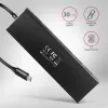 Axagon HUE-F7C 7x USB 3.2 Gen 1 ALU płaski hub micro power IN 30cm USB-C USB 3.2 Gen 1 (3.1 Gen 1) Type-A 5000 Mbit/s Czarny