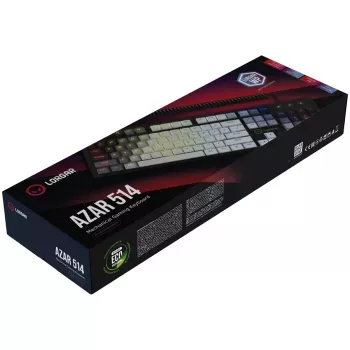Klawiatura mechaniczna LORGAR Azar 514 biała z podświetleniem RGB, układ ENG