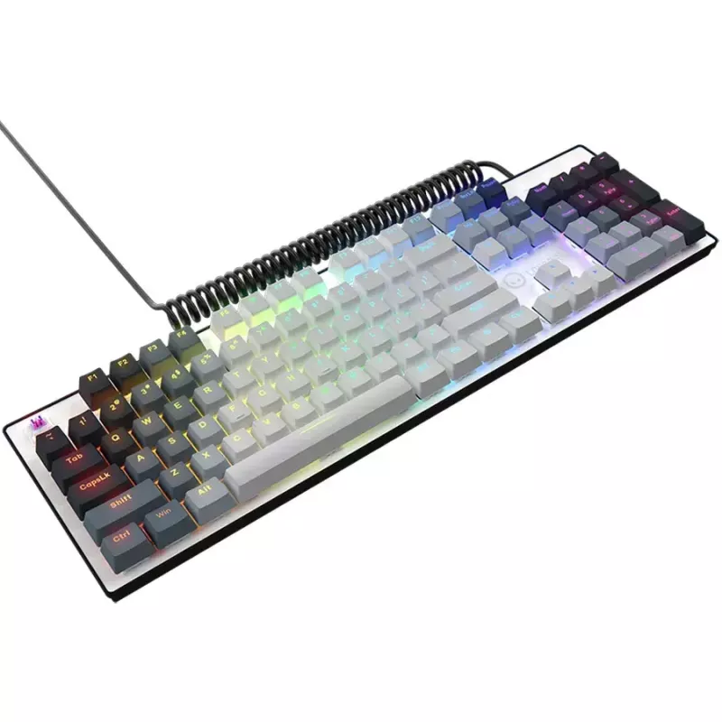 Klawiatura mechaniczna LORGAR Azar 514 biała z podświetleniem RGB, układ ENG