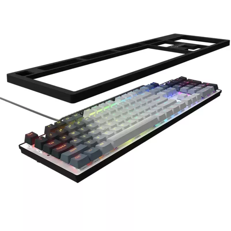 Klawiatura mechaniczna LORGAR Azar 514 biała z podświetleniem RGB, układ ENG