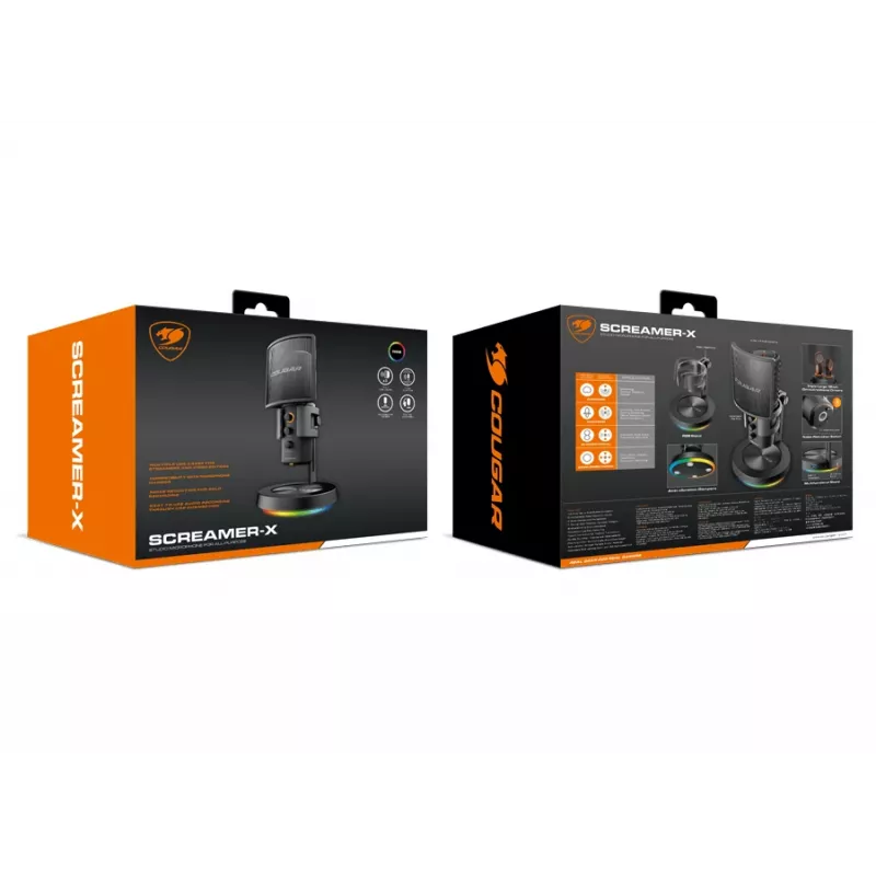 COUGAR Studio Microphone Screamer-X, Mikrofon studyjny, -45 dB, 20 - 20000 Hz, 16 bit, 48 kHz, 120 dB