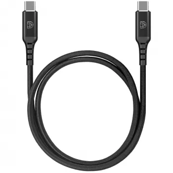 Kabel ładujący DEQSTER Nylon USB-C do USB-C, 1 m, czarny