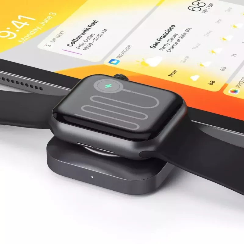 Stacja ładująca Satechi ST-TCMCAWM Smartwatch Czarny Srebrny Biały Aluminium