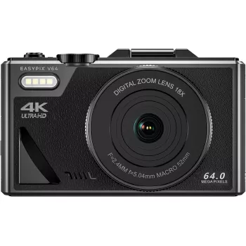Kompaktowy aparat cyfrowy EASYPIX V64 Flip 20203 — 16 MP, wideo 1080p