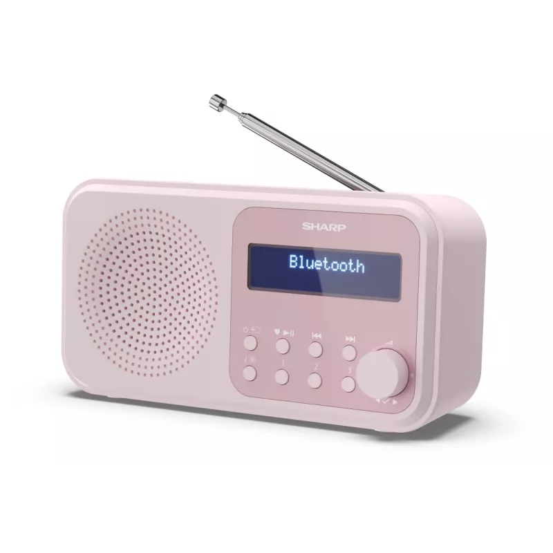 Przenośne radio Sharp DR-P420 cyfrowy tuner DAB DAB+ FM różowe
