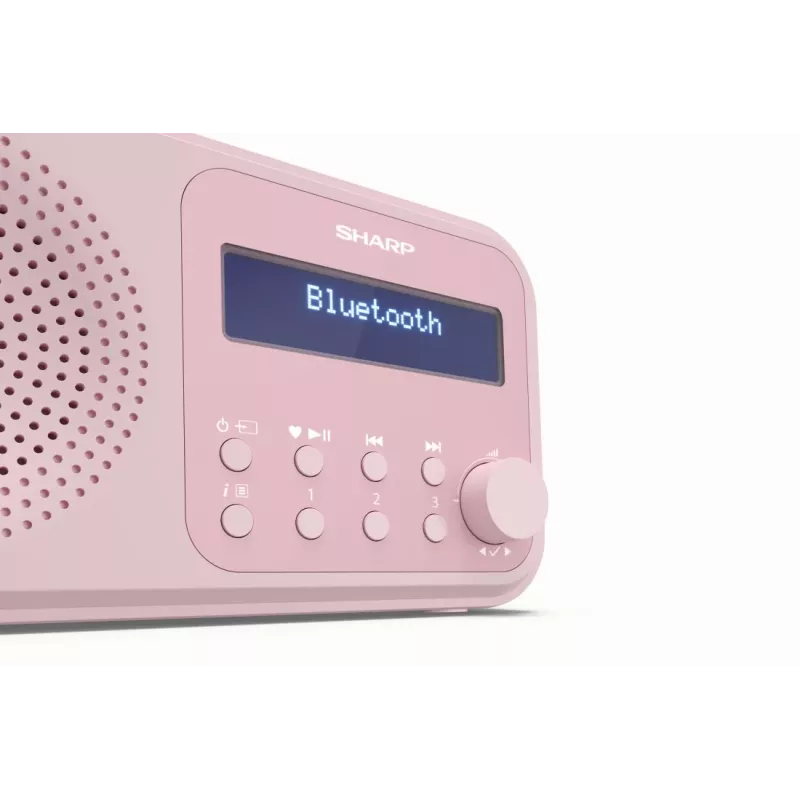 Przenośne radio Sharp DR-P420 cyfrowy tuner DAB DAB+ FM różowe