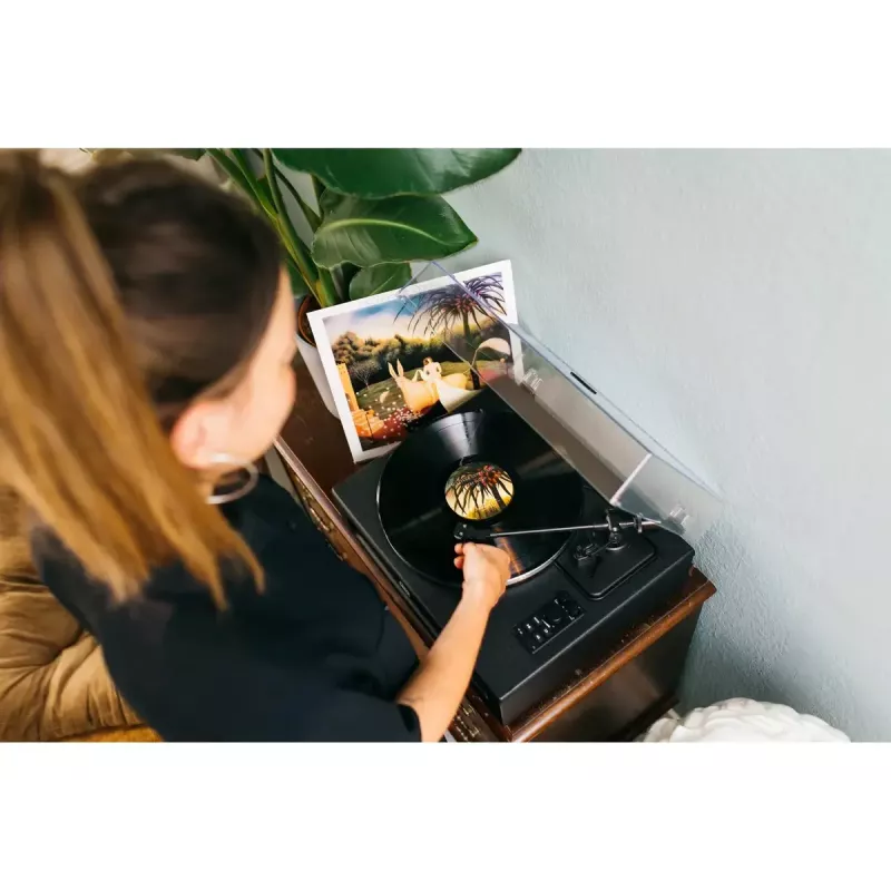 Gramofon audio z napędem paskowym Lenco LS-430BK Czarny 40W Bluetooth